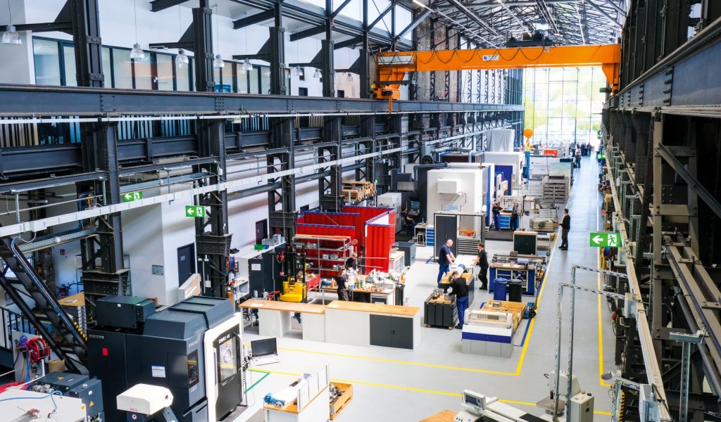 Blick in die Produktionshalle